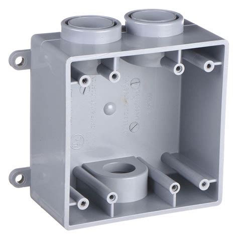 electrical box outdoor pvc 2 gang 3 inlets|2 gang adjustable electrical box.